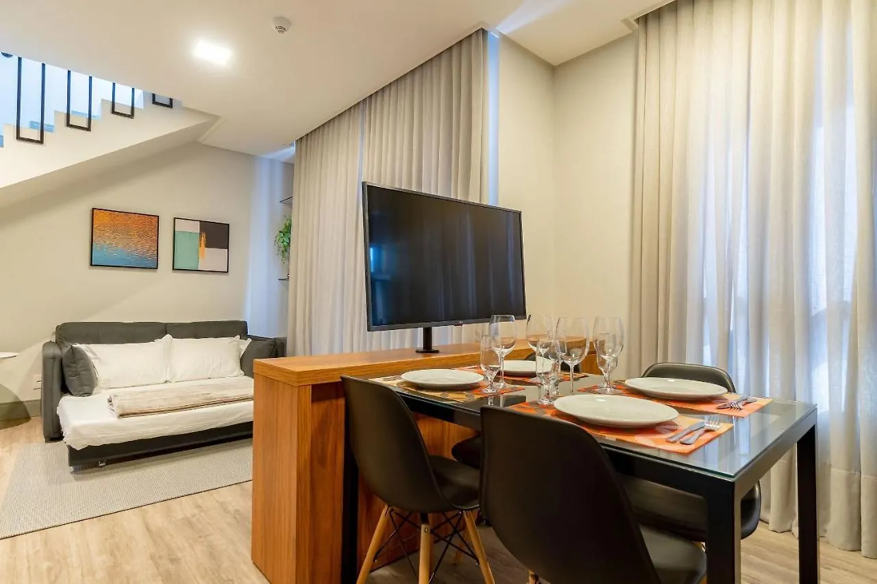 Appartement AION suítes 305 - Compacto e luxuoso loft duplex - Rooftop com piscina e academia - À poucos passos da praia Bombinhas